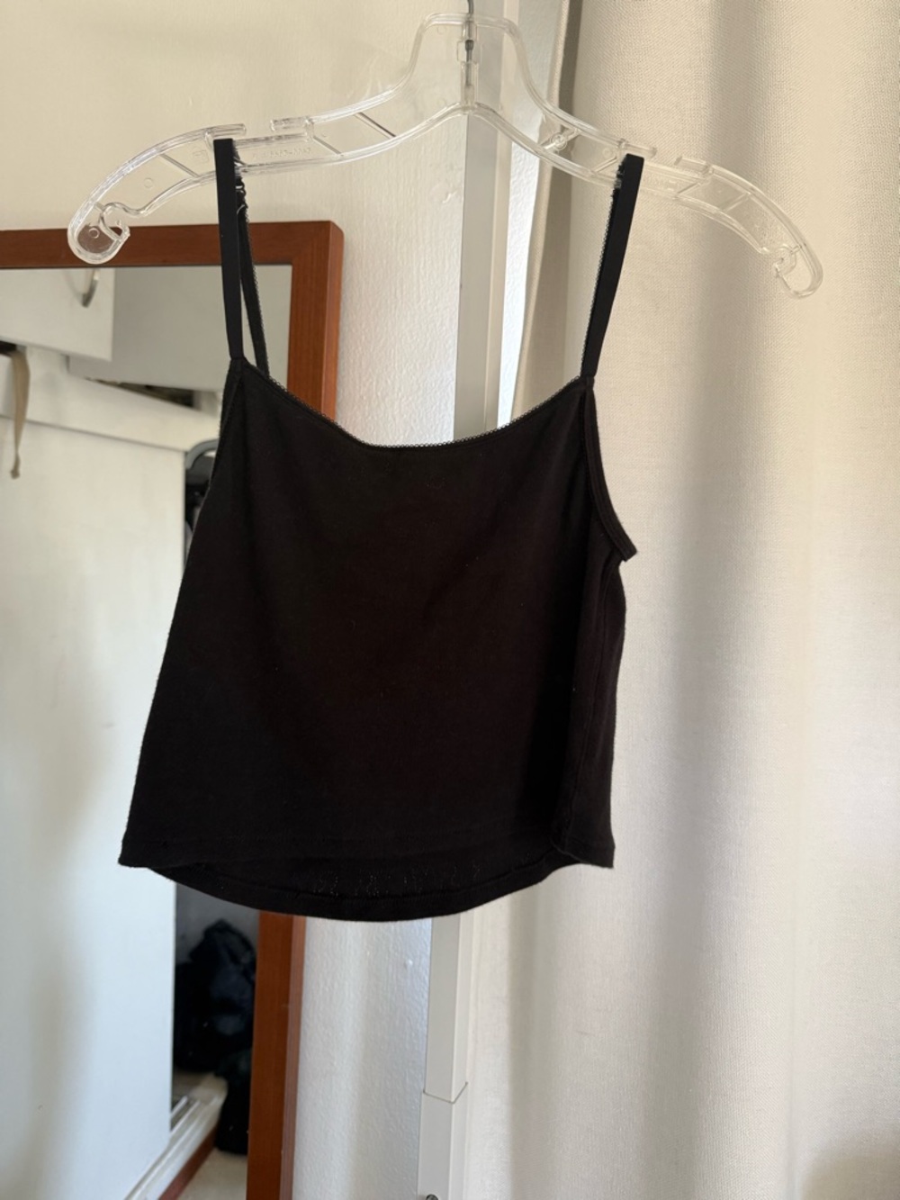 AUTHENTIC SKIMS Black Slim Spaghetti-Strap Cami